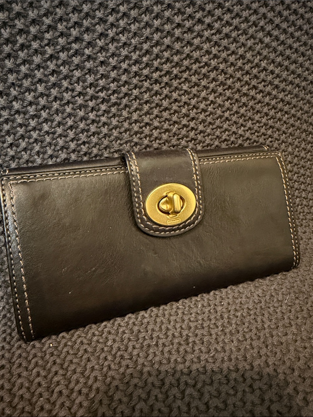 Coach Black Leather Full Size Wallet - Picture 2 of 9